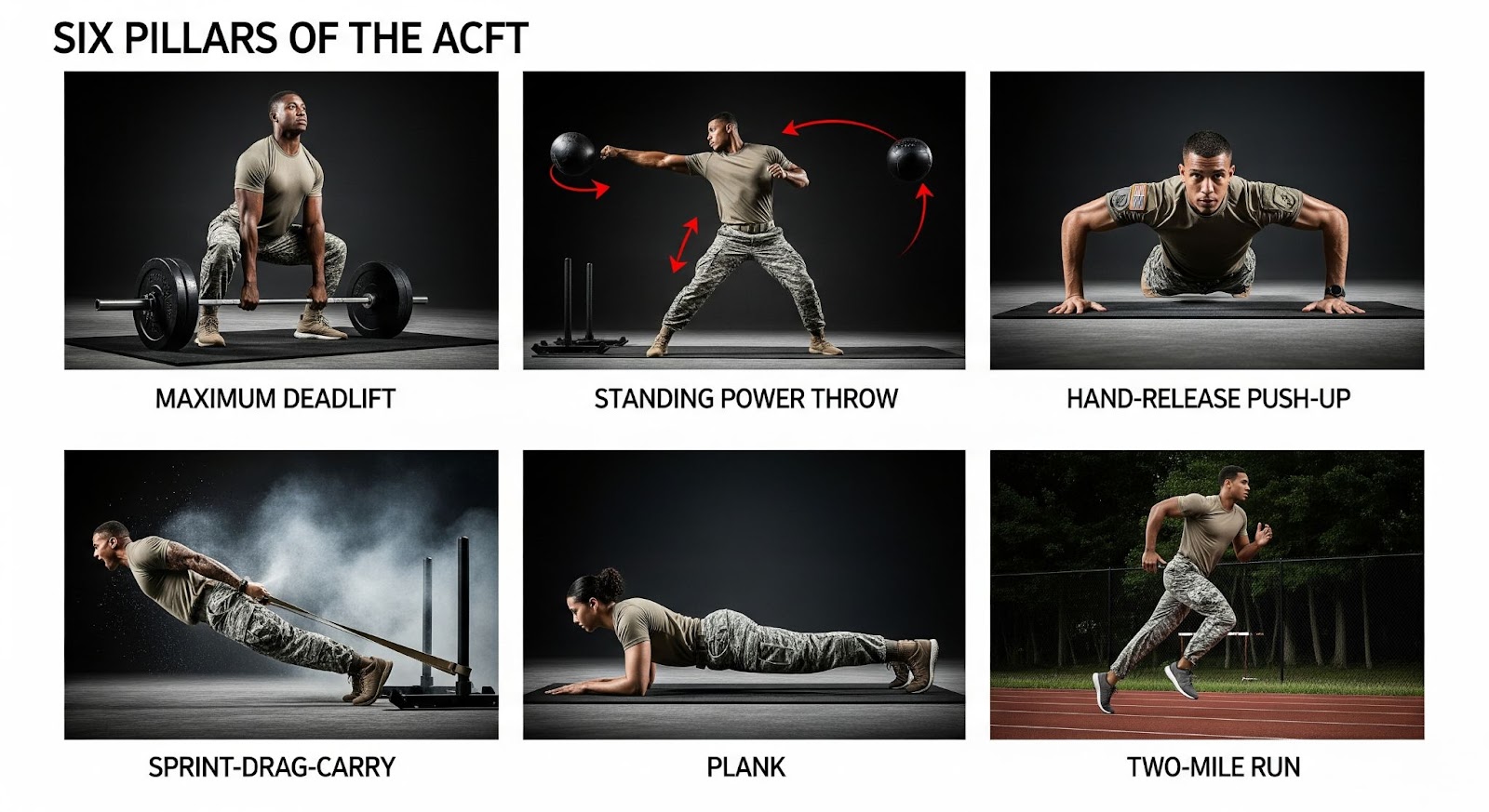 Soldiers doing various exercises 
