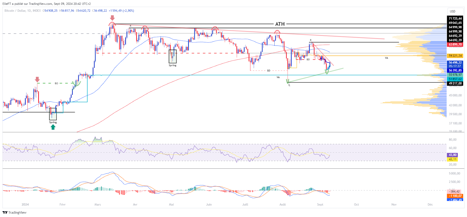 Gráfico de BTCUSD en diario