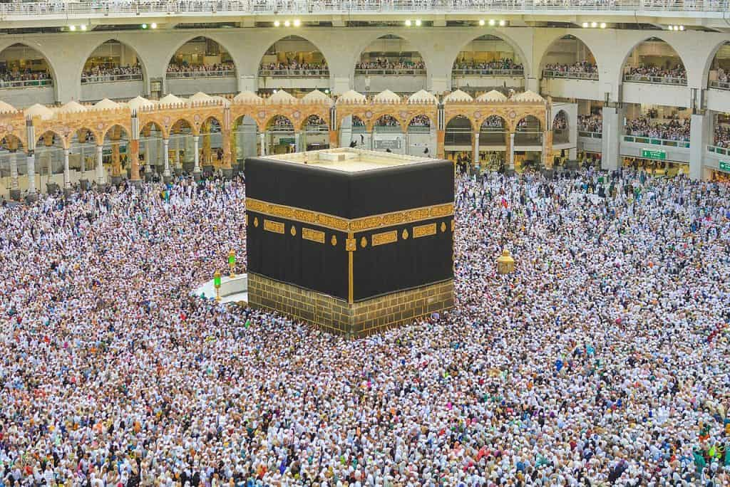 Muslims performing pilgrimage around the Holy site in Mecca - (Credits Religion Media Centre)