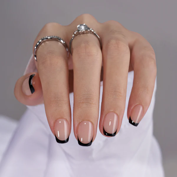 Olivia Rodrigo Nail - Classic Black Square Nails - Press On Nails