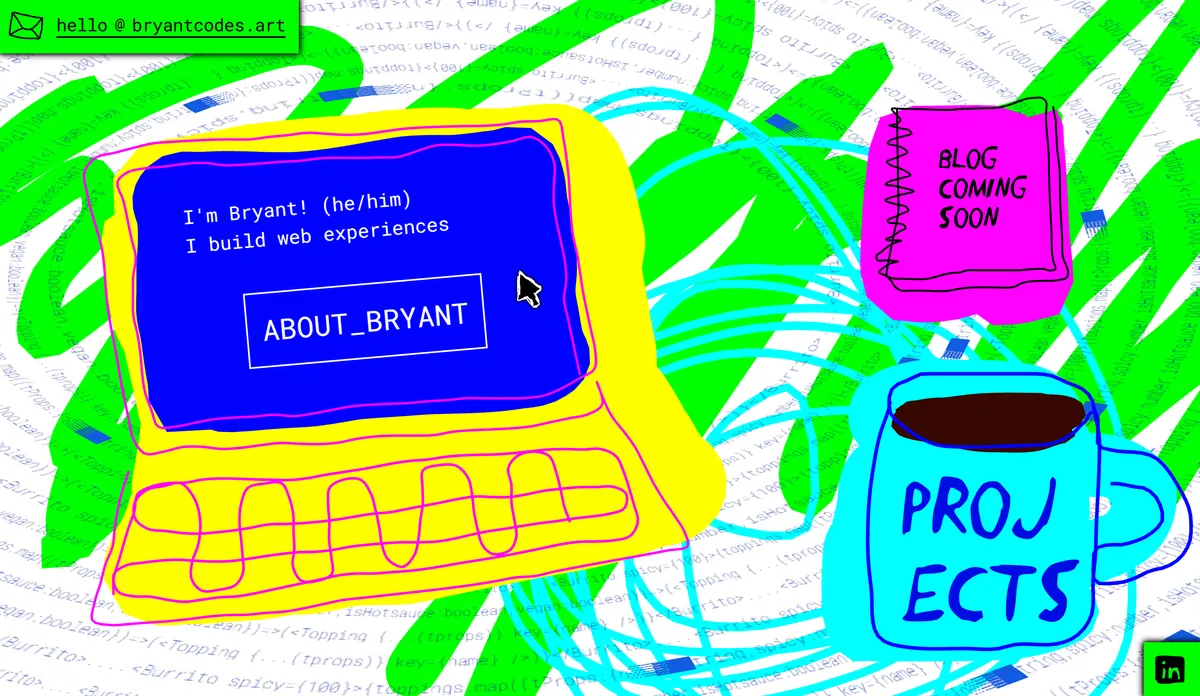 Anti-design trend: Bryant Codes weboldala