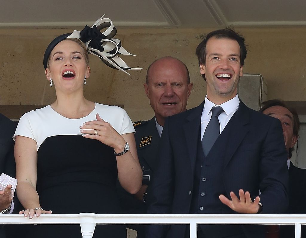 Edward Abel Smith and Kate Winslet  laughing