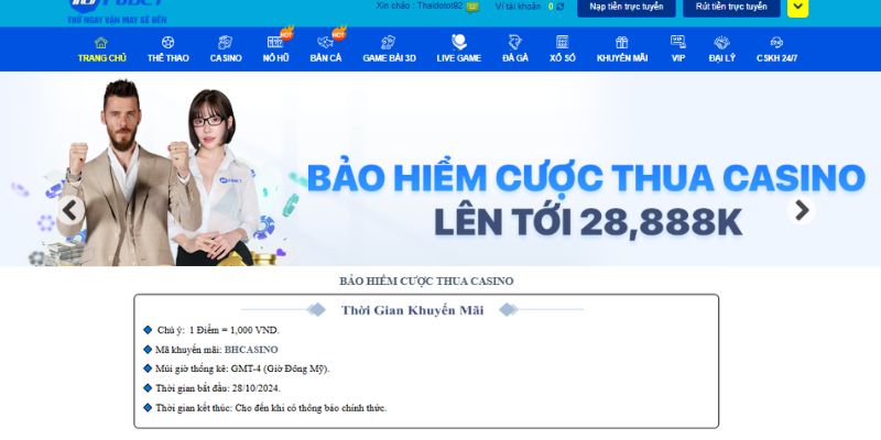 Bảo hiểm thua cược hỗ trợ trước các rủi ro cho người chơi