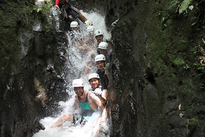 Costa Rica waterfalls canyoning adventure 