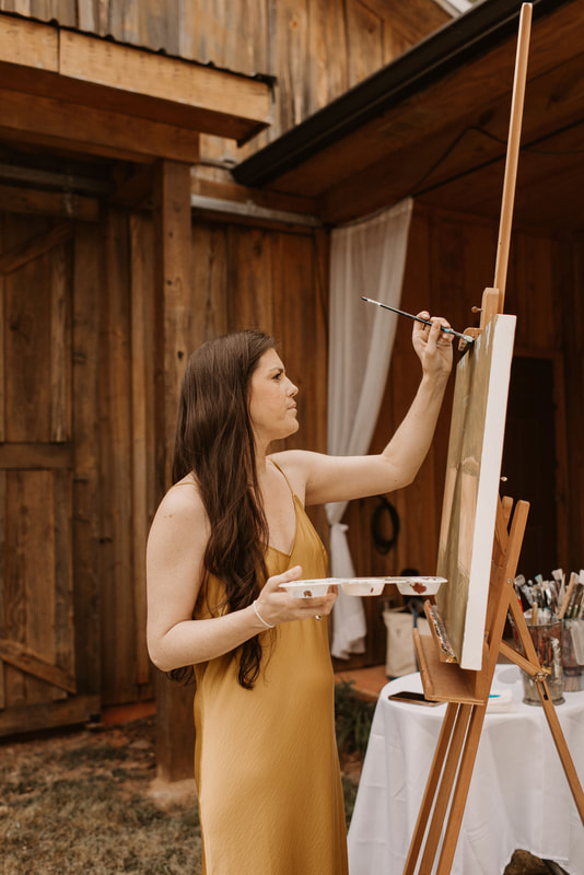 Live painter at North Georgia Wedding Venue