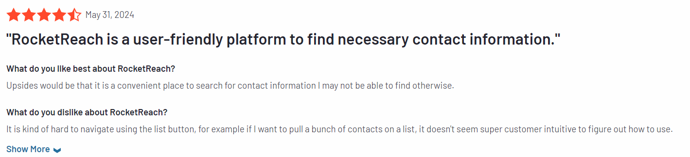 A user's negative experience with RocketReach