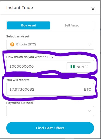 how to buy BTC on TransferXO