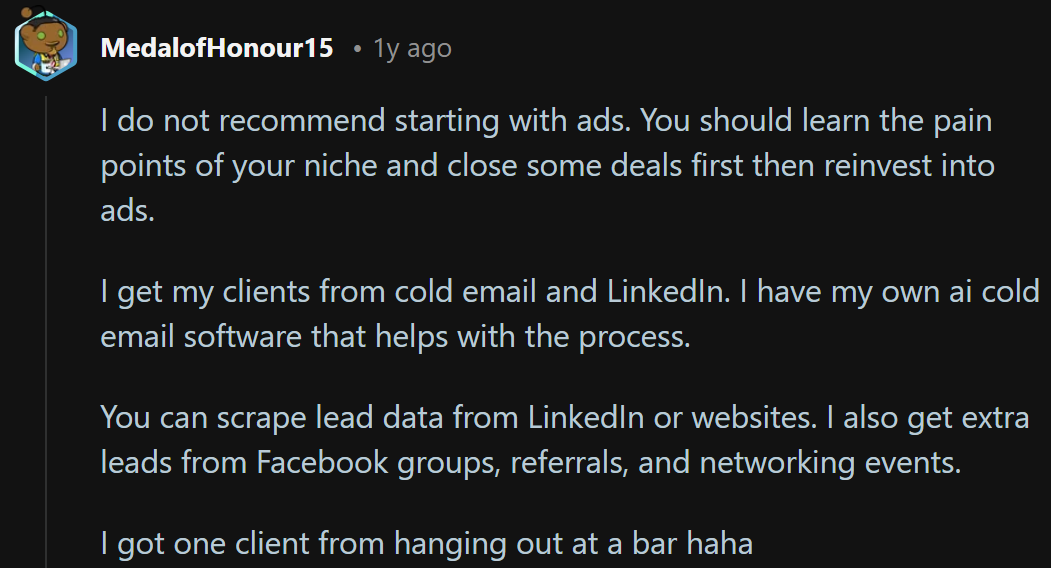 Drop servicing cold email Reddit