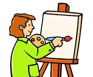 Young Painter Artist Cartoon Clipart Stock Vector - Illustration of easel,  hobbies: 208357375