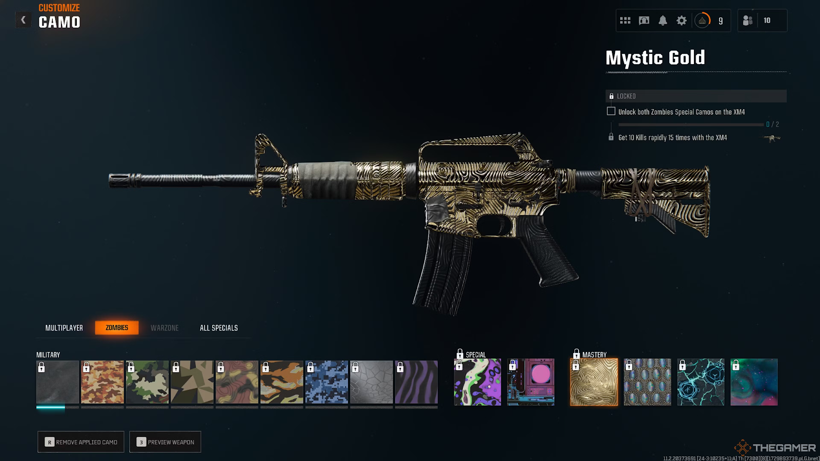 Black Ops 6 Mystic Gold Mastery Camo