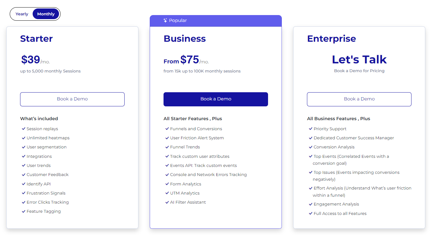 FullSession pricing