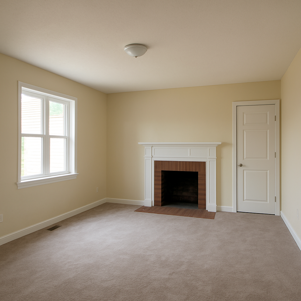 Freshly painted living room interior