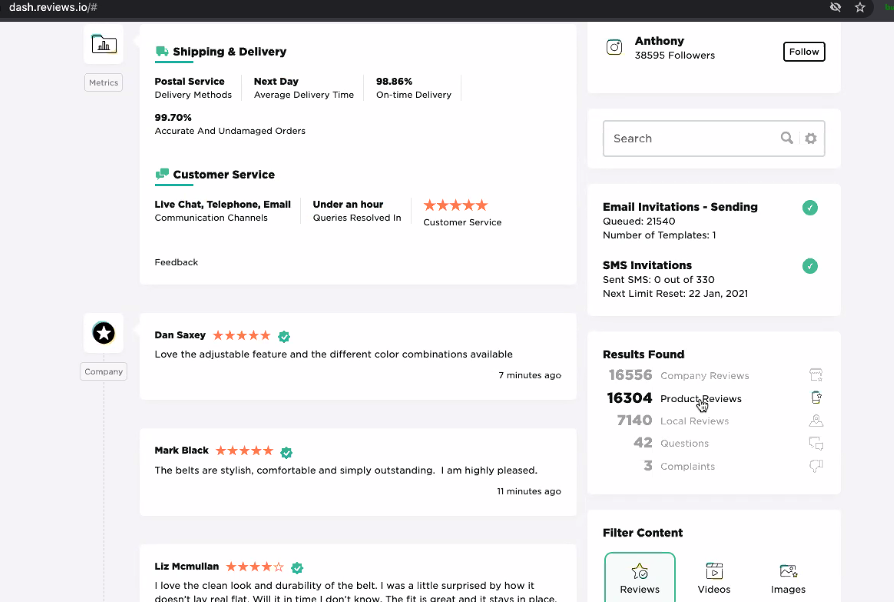 online review management software - reviewsio