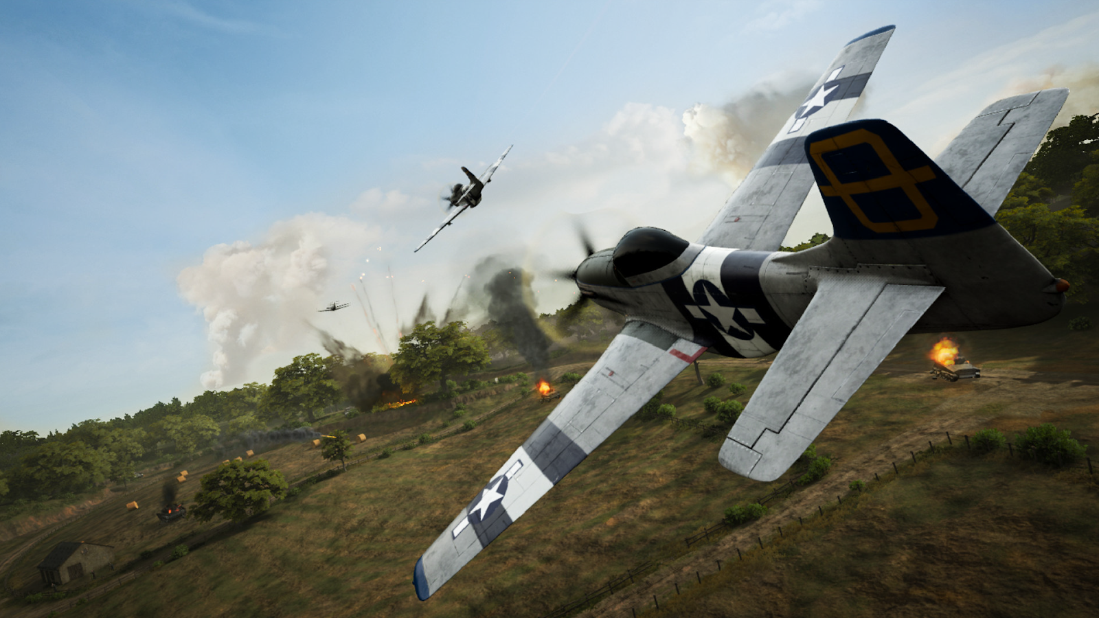 Screenshot of fighter planes in Medal of Honor: Above and Beyond.