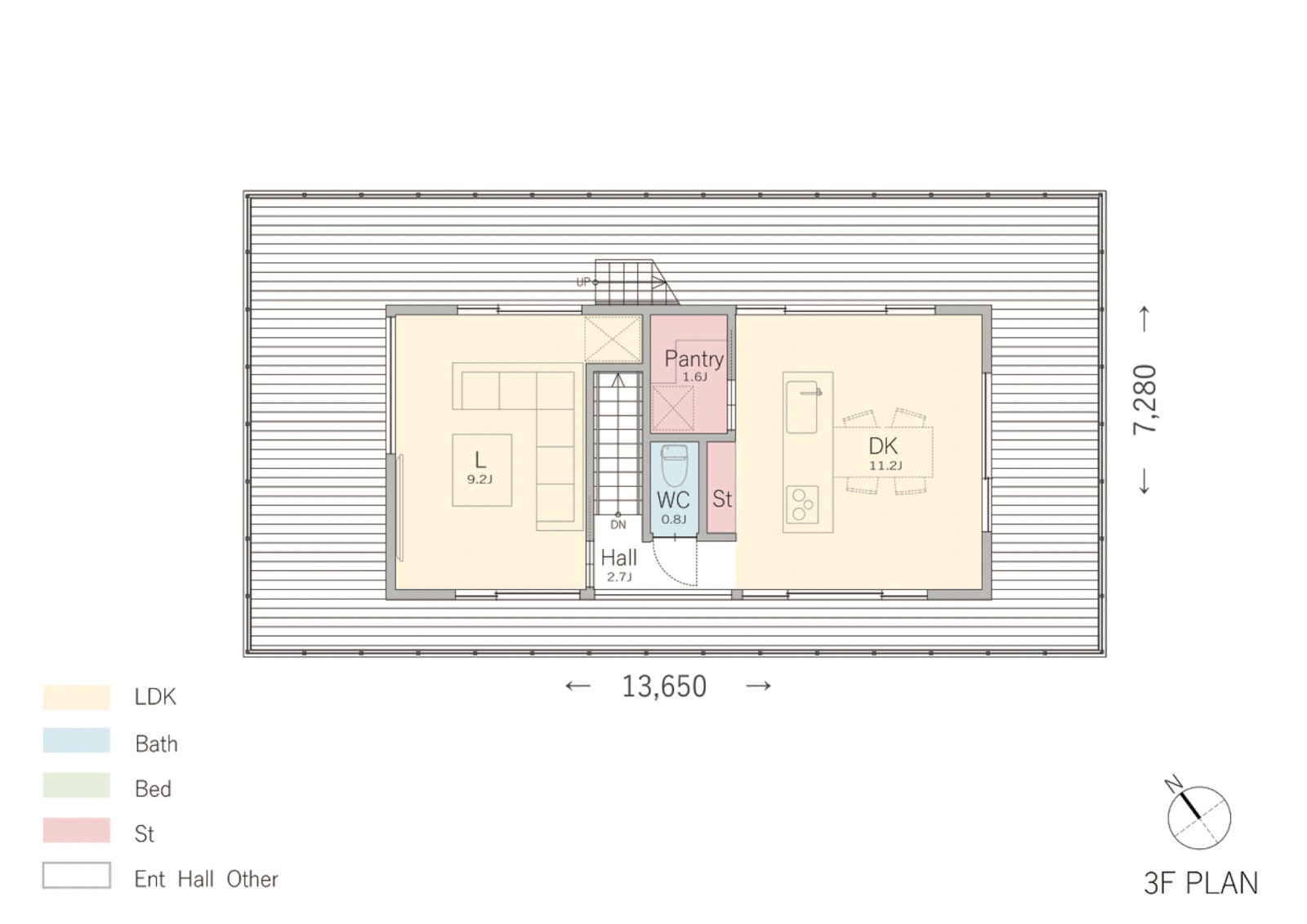 1階をガレージのみにした3階建てのガレージハウス３