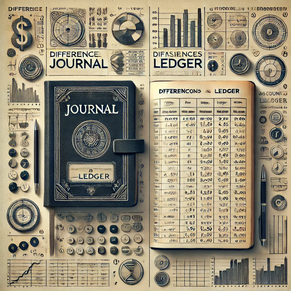 differences between journal and ledger