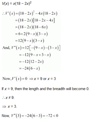 NCERT Solutions for Class 12 Maths Application of Derivatives