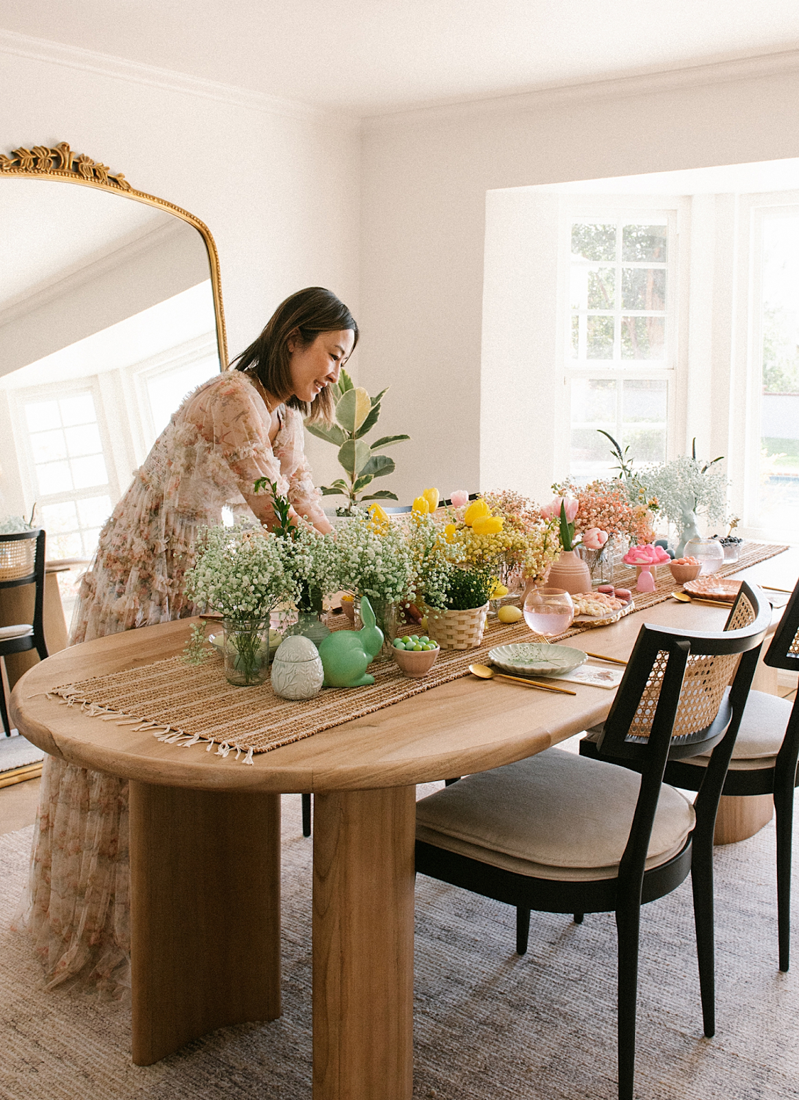 Pastel Rainbow Spring Tablescape