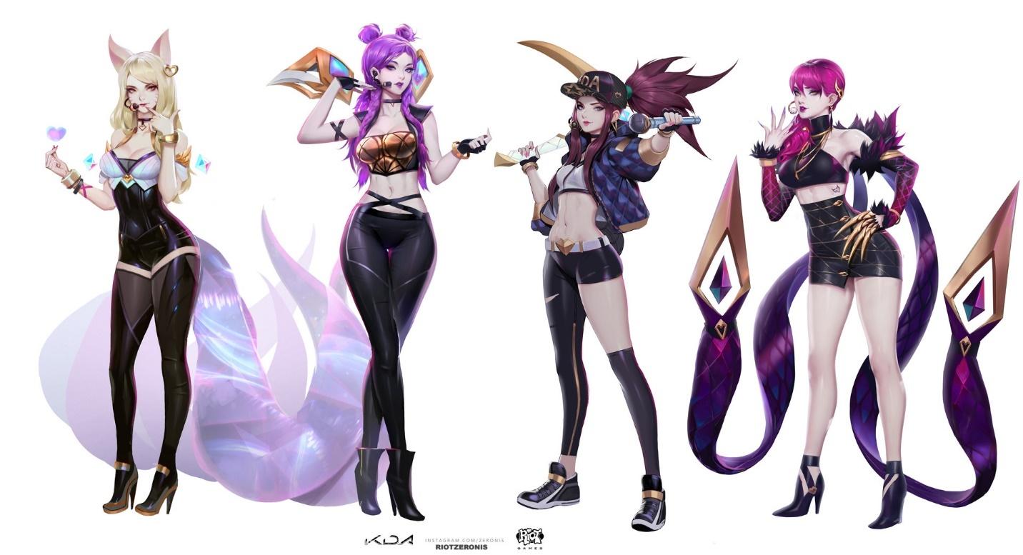 K/DA - Concept Art officiel de League of Legends