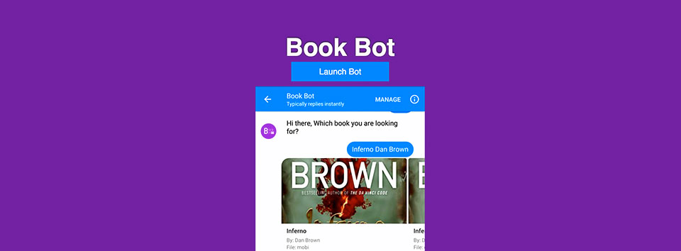 Top 30 des chatbots: Book Bot sur Messenger