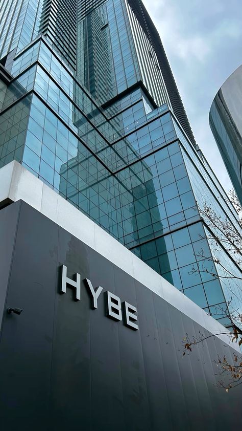 This contains an image of hybe building 