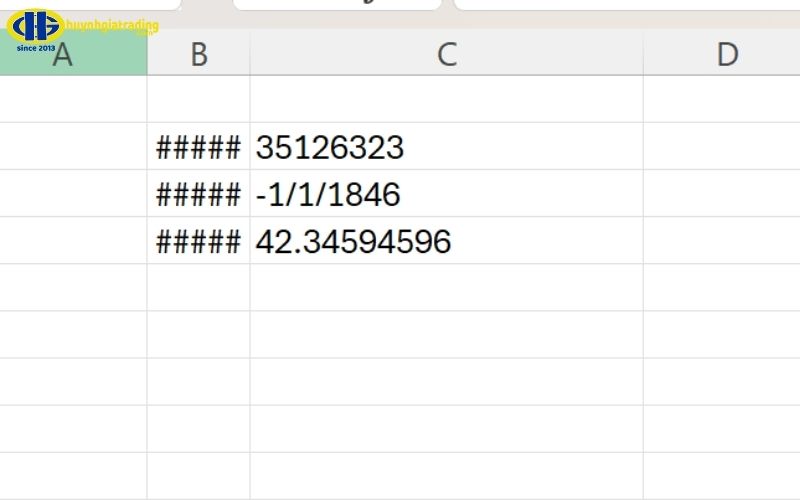 Nguyên nhân gây ra lỗi #### trong Excel