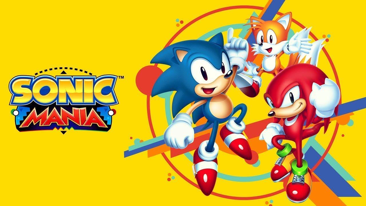 The Official Picture of Sonic Mania with Sonic, Tails and Knuckles, One of best arcade games for switch