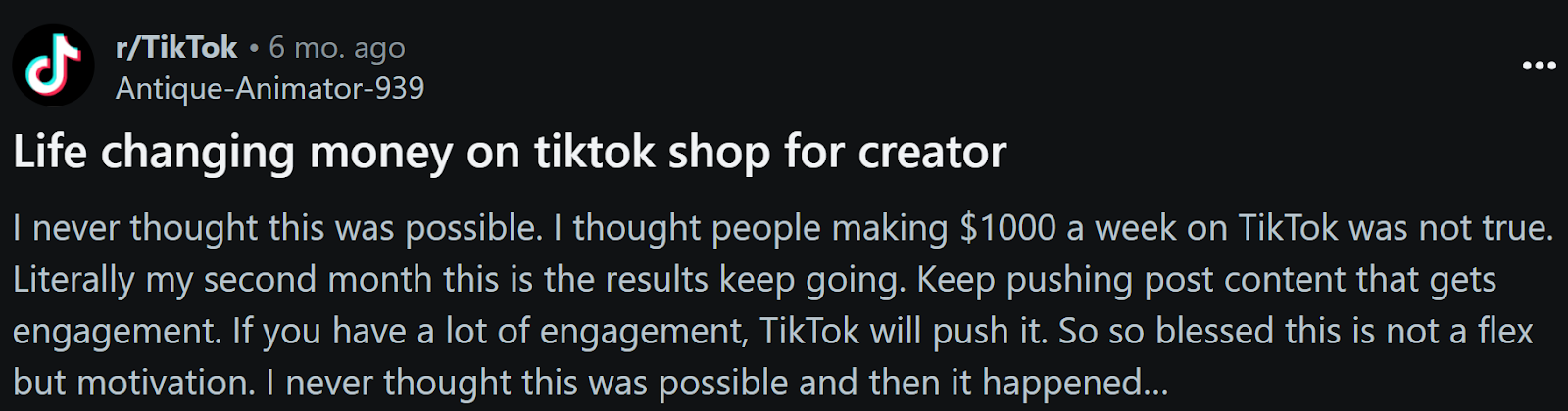 Social commerce success story Reddit