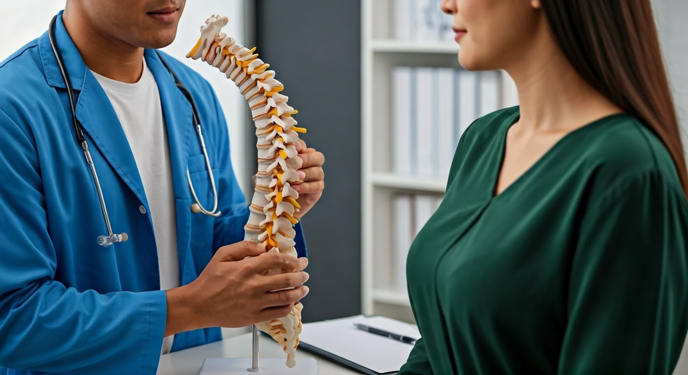 Healthcare professional consulting patient