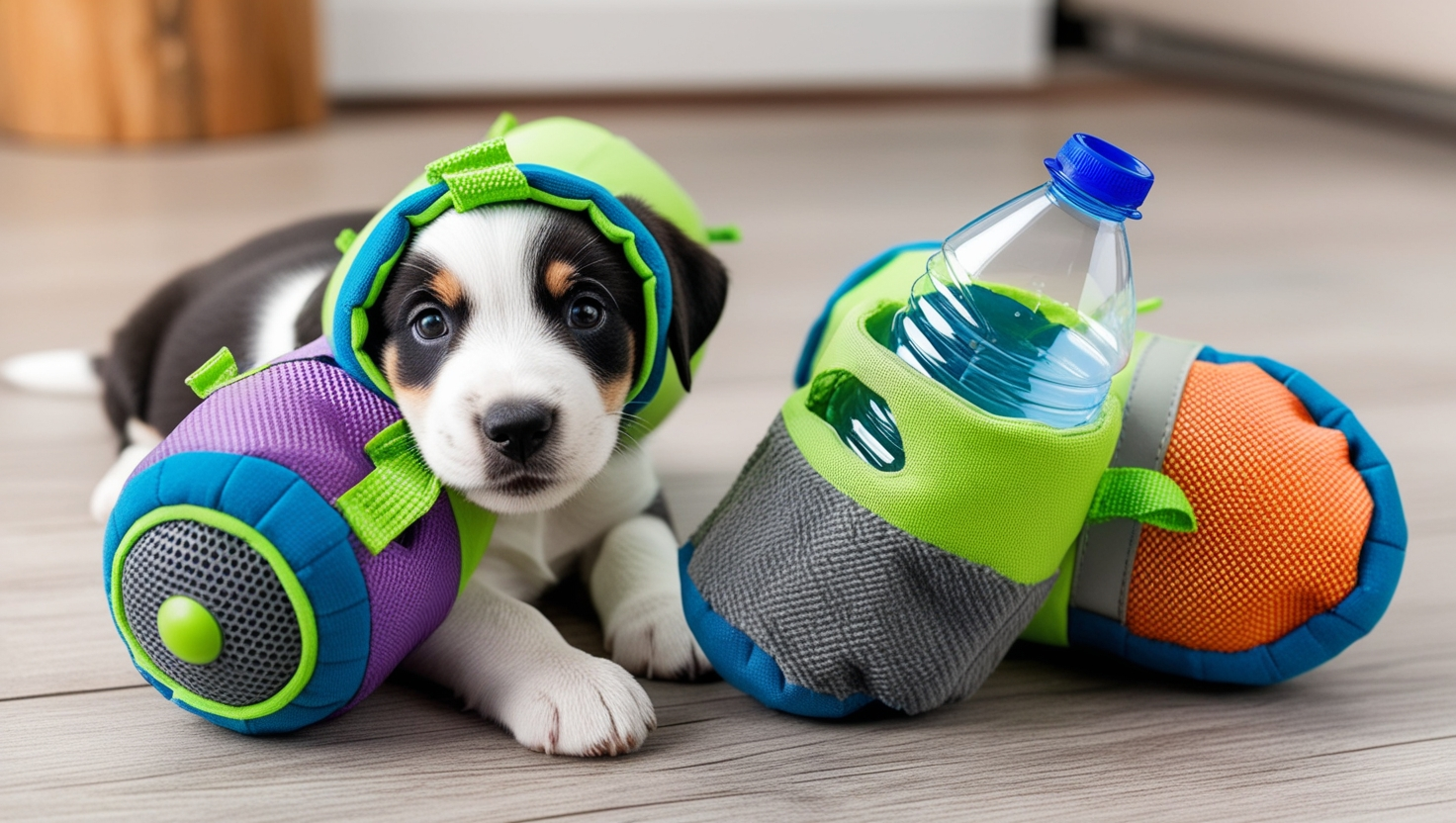 Puppy Toys Hold a Bottle