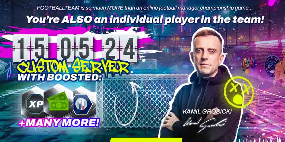 Play FootballTeam and be the best player in the world of football
