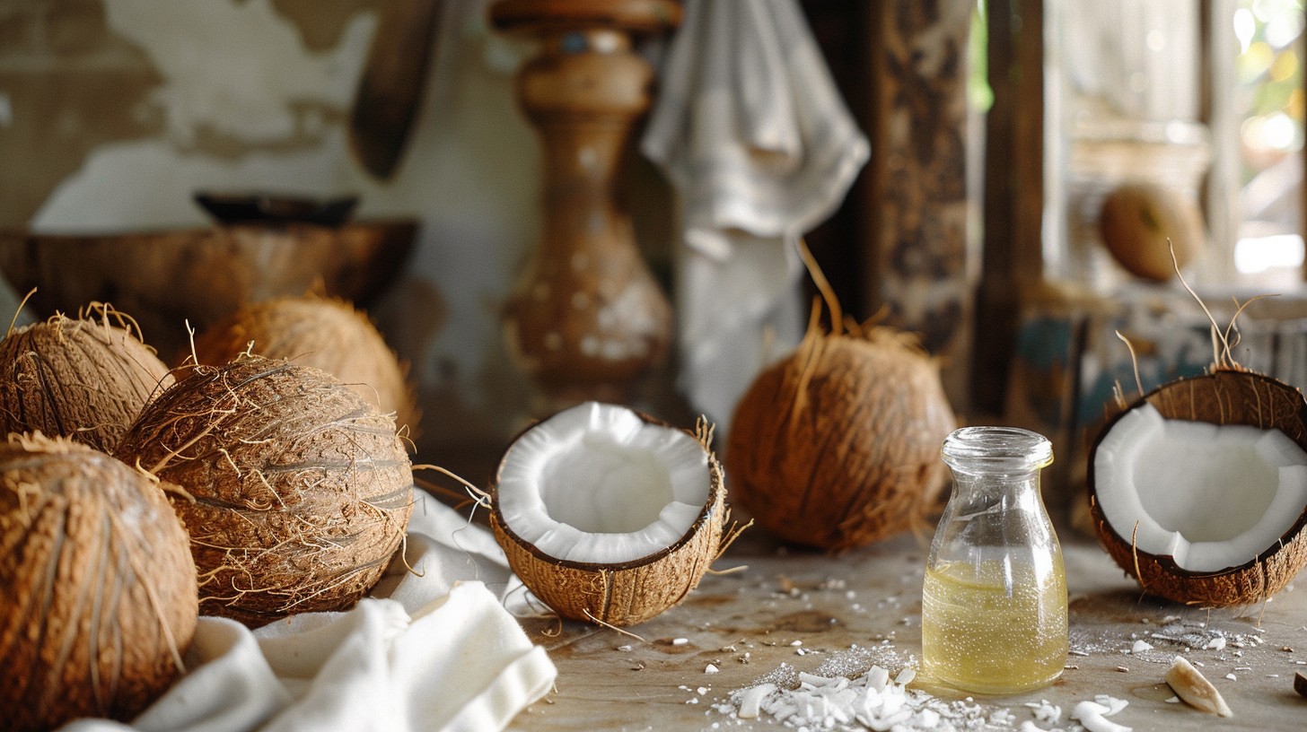 coconut oil benefits, treat dandruff at home, raw coconut