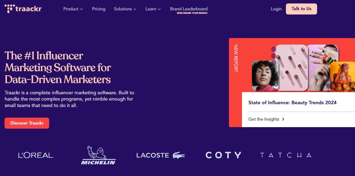 Traackr Homepage