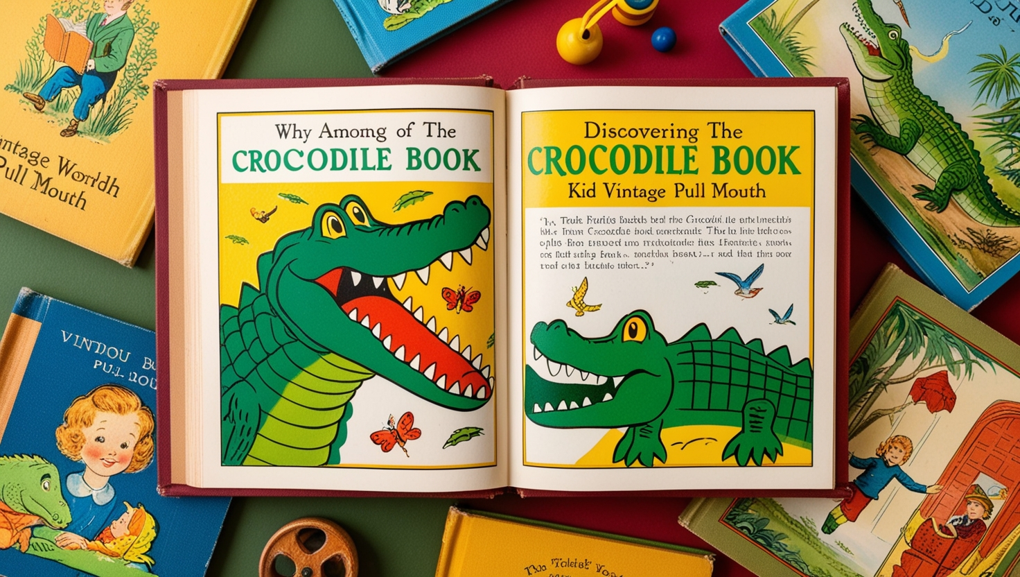 Crocodile Book Kid Vintage Pull Mouth
