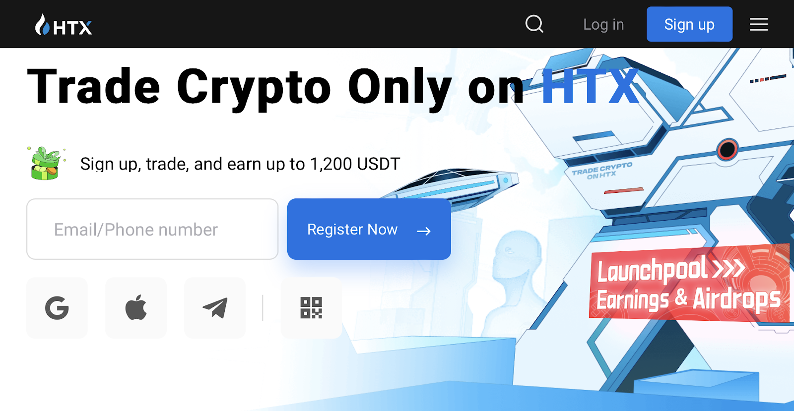 HTX (Huobi Global) homepage