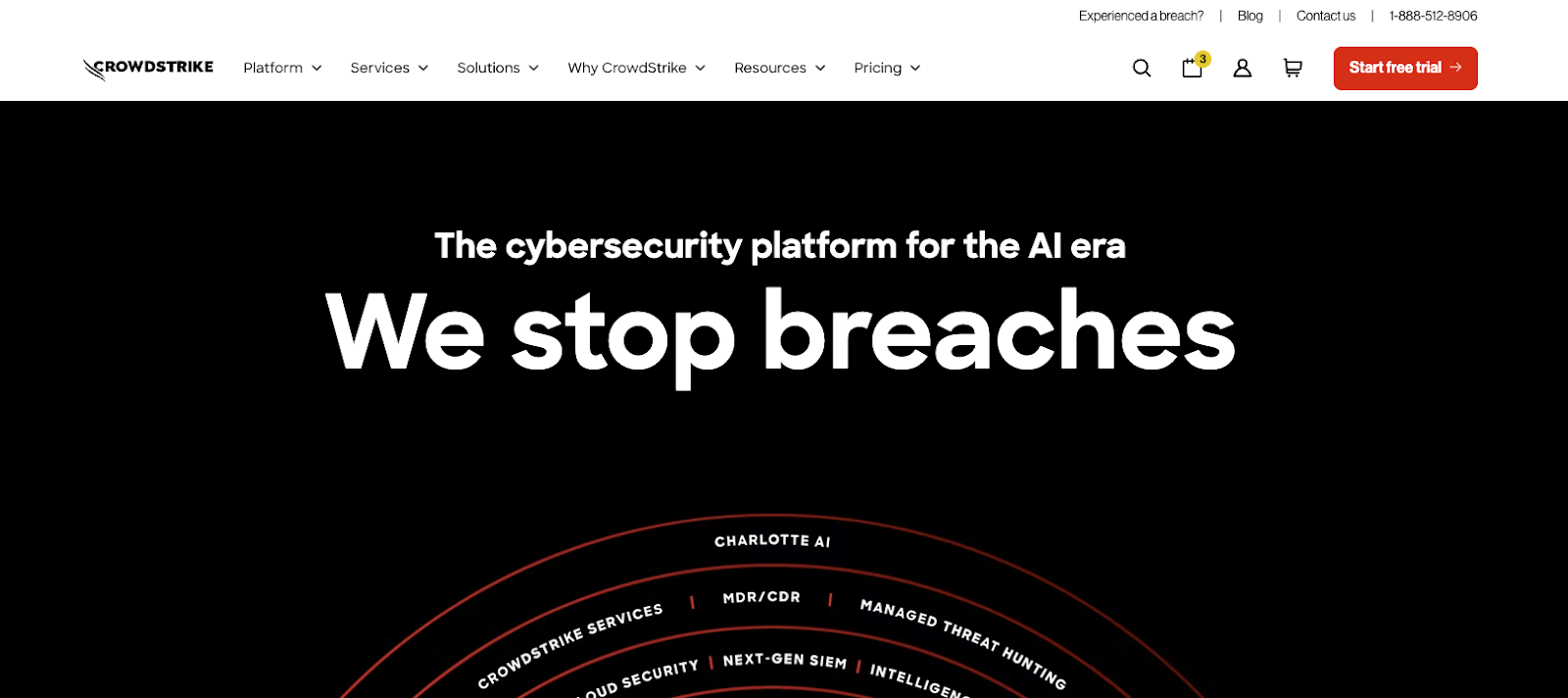 Screenshot of CrowdStrike Falcon - Best SIEM for large-scale endpoint environments.