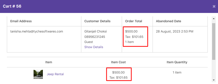 Prices Including or Excluding Taxes - Tyche Softwares Documentation