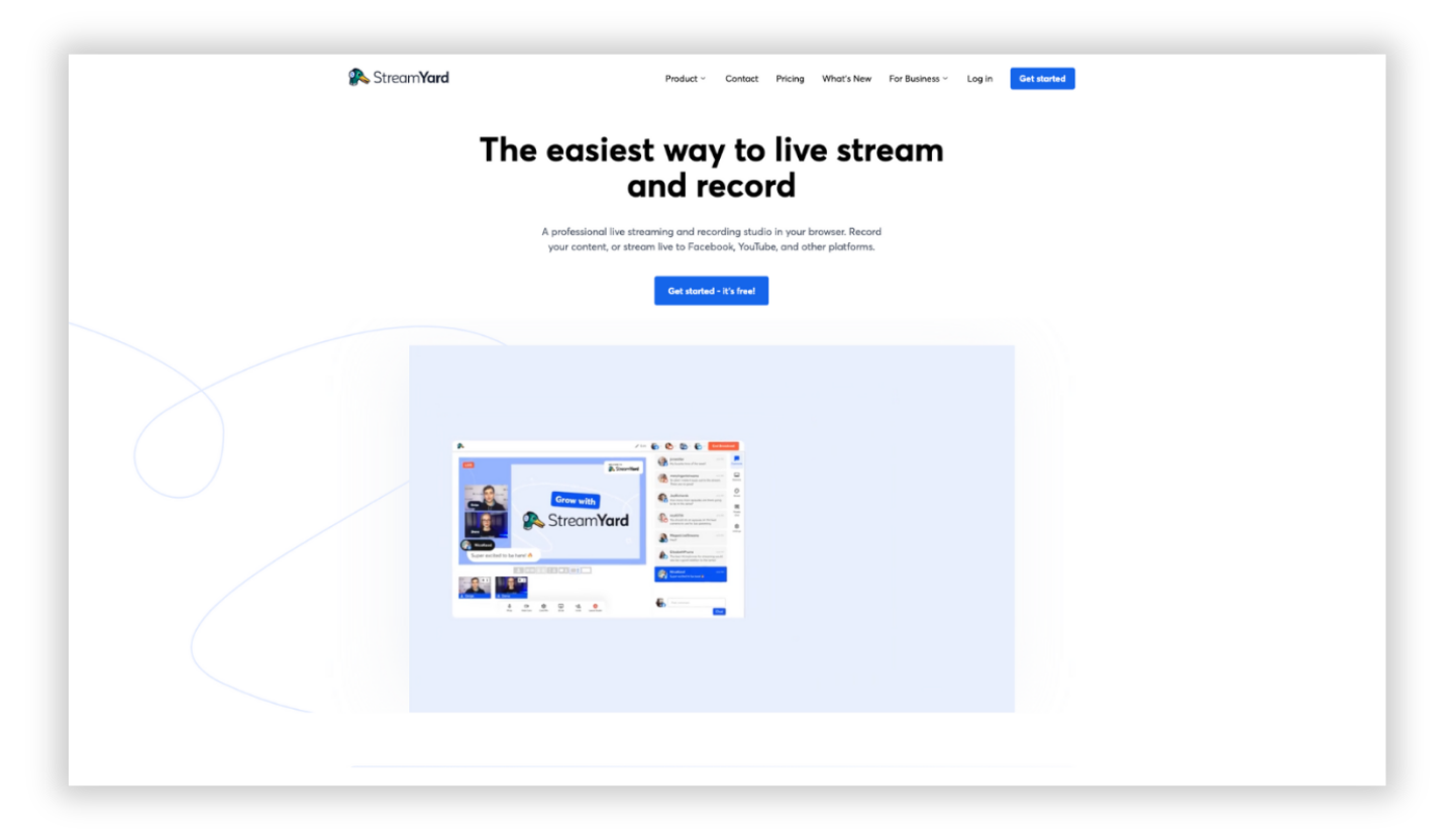 Best browser-based livestream applications: Streamyard