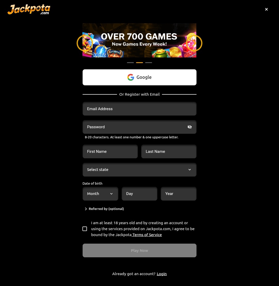 Jackpota casino payment methods