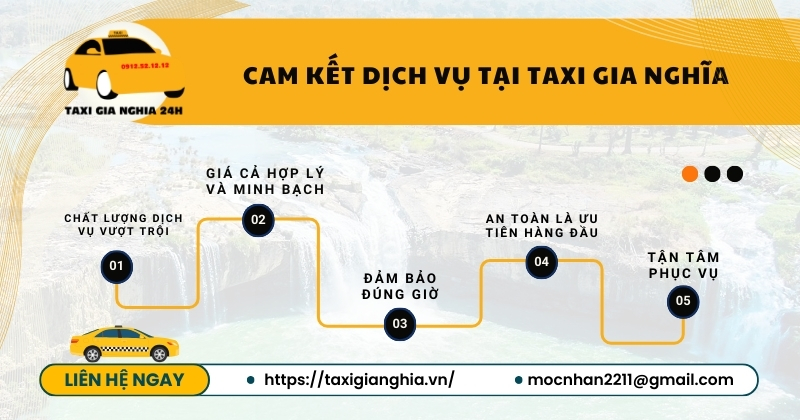 Cam kết dịch vụ tại Taxi Gia Nghĩa