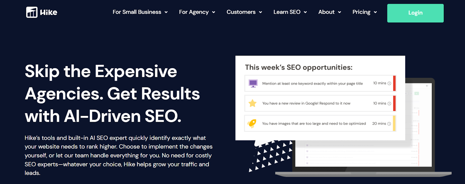 Hike SEO Homepage