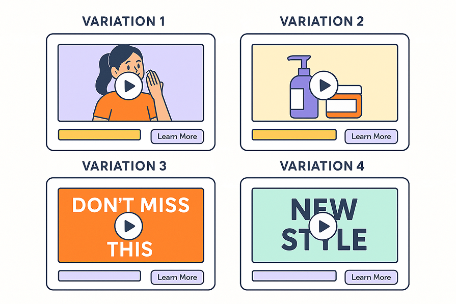 Instagram video ads testing illustration