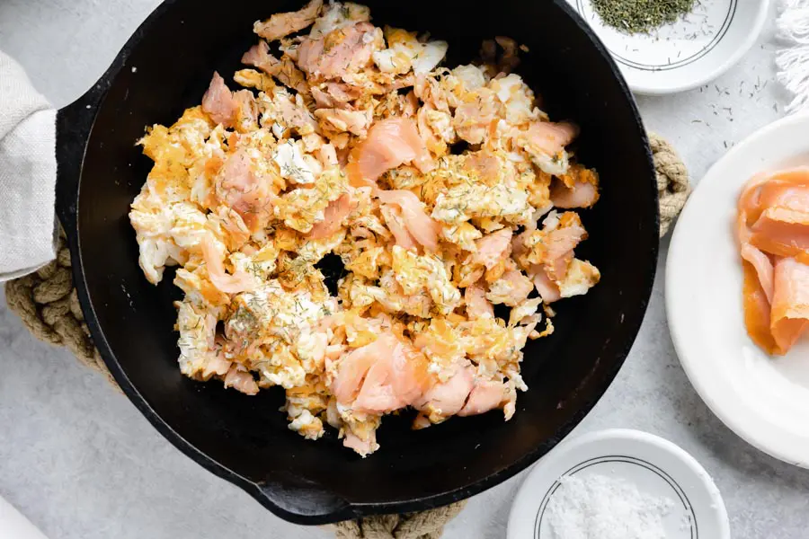 Carnivore Smoked Salmon Egg Scramble