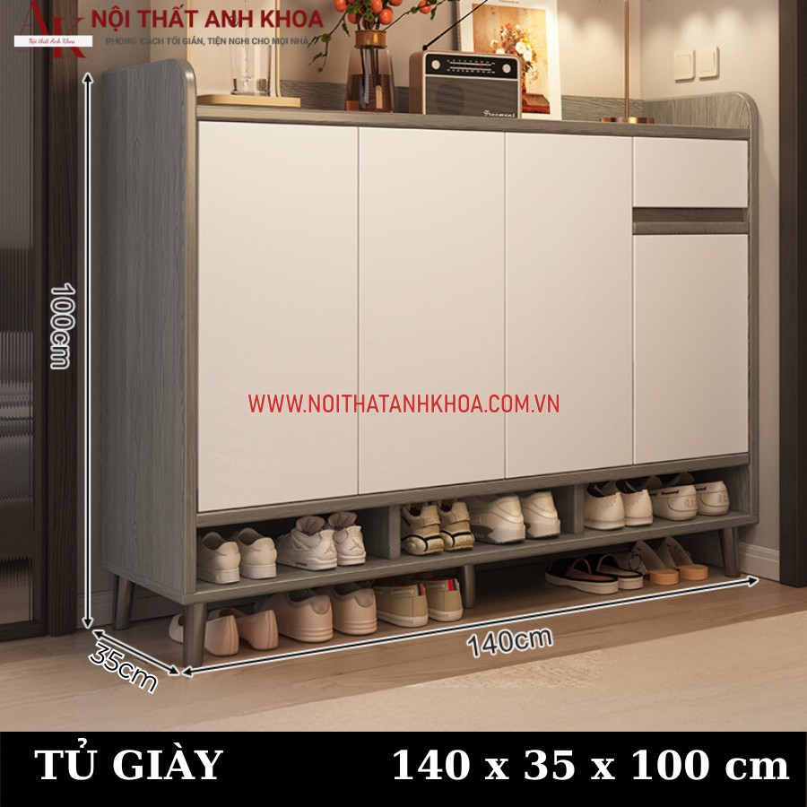 Tủ giày gỗ công nghiệp MDF hiện đại