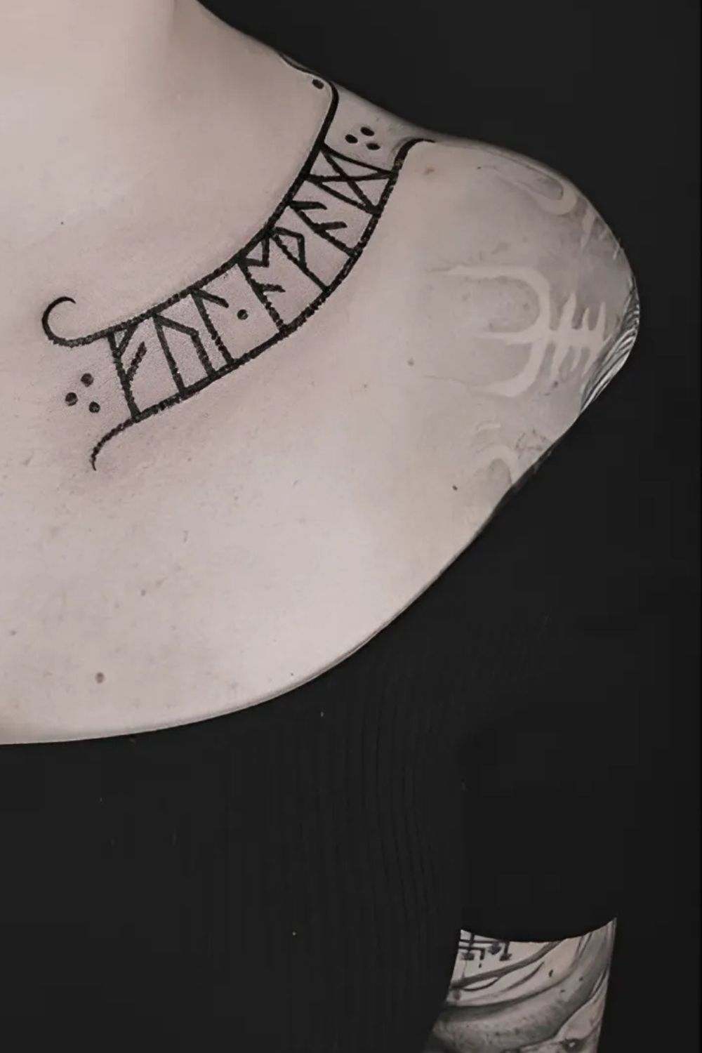 Norse Front Shoulder Tattoo