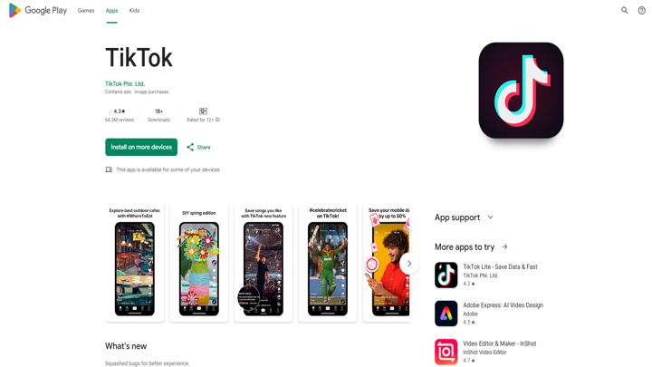 Download TikTok app