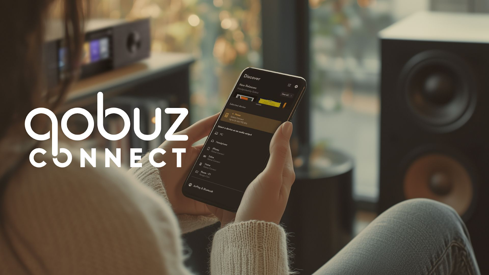 Qobuz Connect on phone.