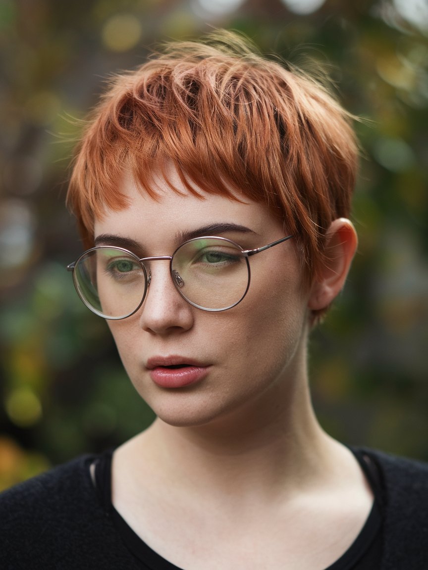 25. Choppy Copper Pixie Cut