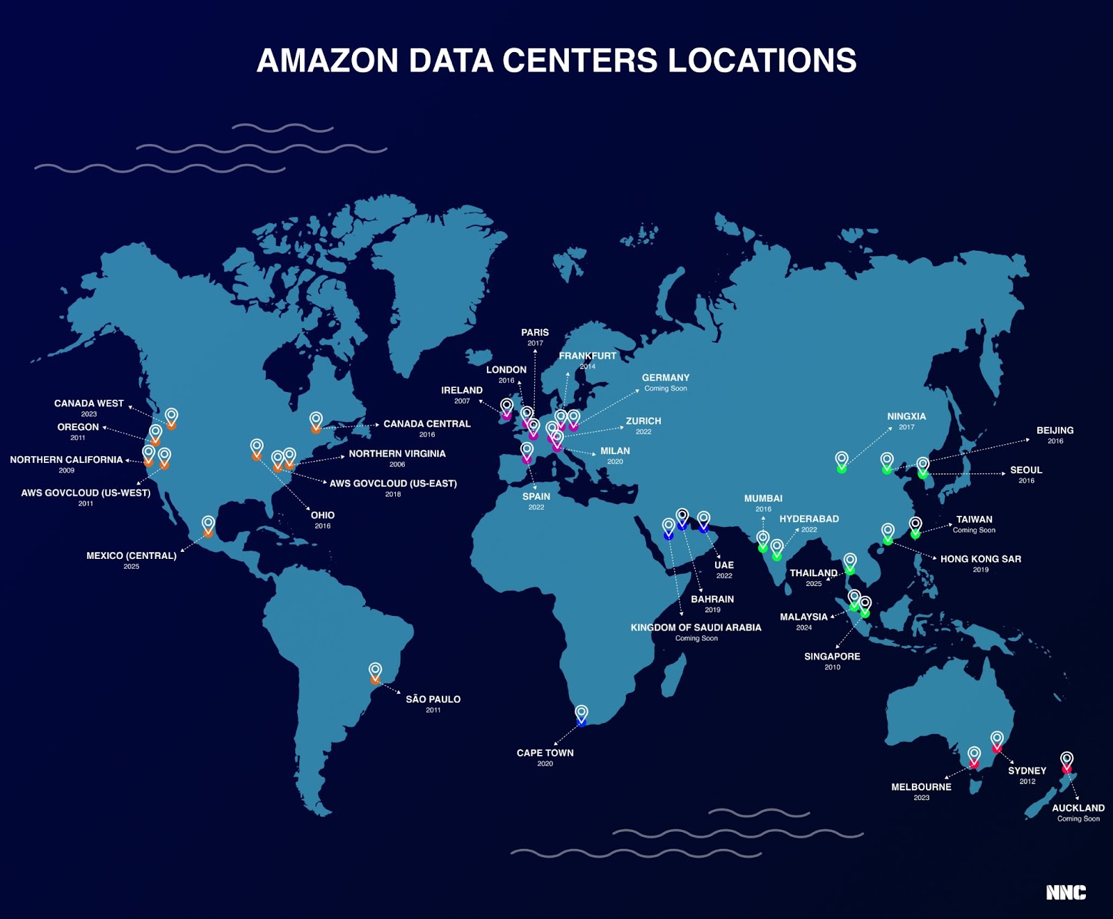 map of amazon data centers