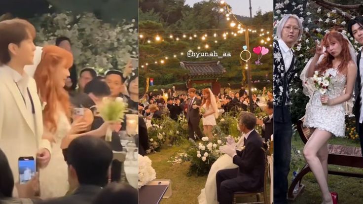 HyunA and Yong Junhyung's wedding ceremony was only attended by their close friends and family.